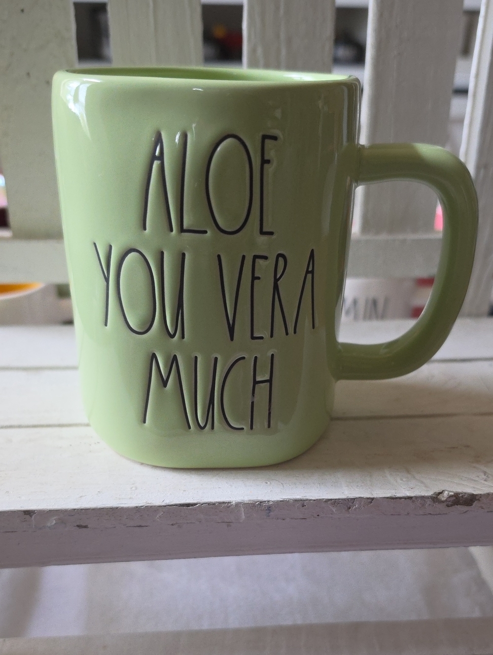 Aloe You Vera Much Ceramic Coffee Mug - Green